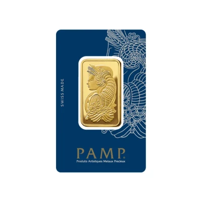 1 oz Gold PAMP Suisse Fortuna Veriscan Bar