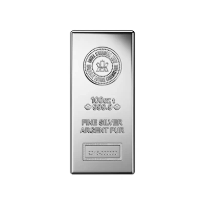 100 oz Royal Canadian Mint Silver Bars